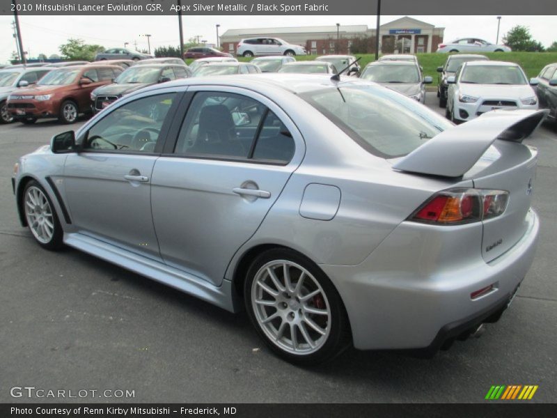 Apex Silver Metallic / Black Sport Fabric 2010 Mitsubishi Lancer Evolution GSR