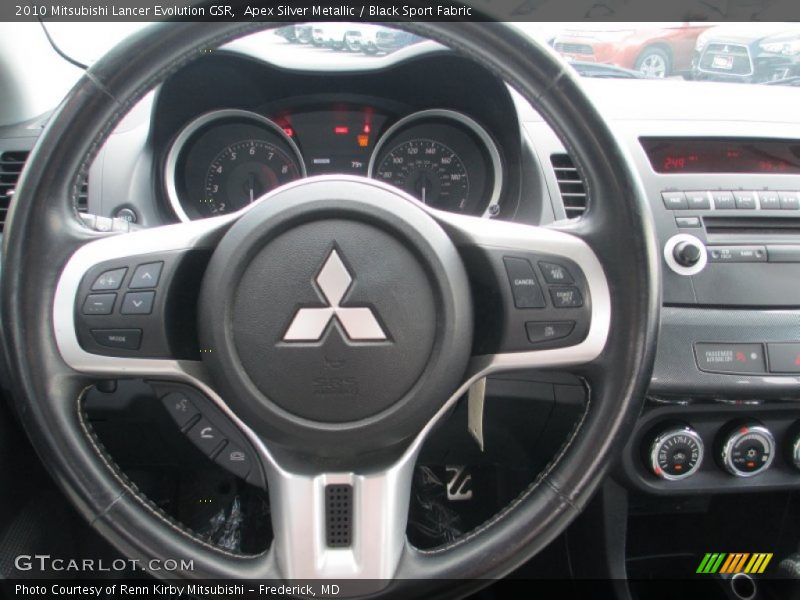 Apex Silver Metallic / Black Sport Fabric 2010 Mitsubishi Lancer Evolution GSR