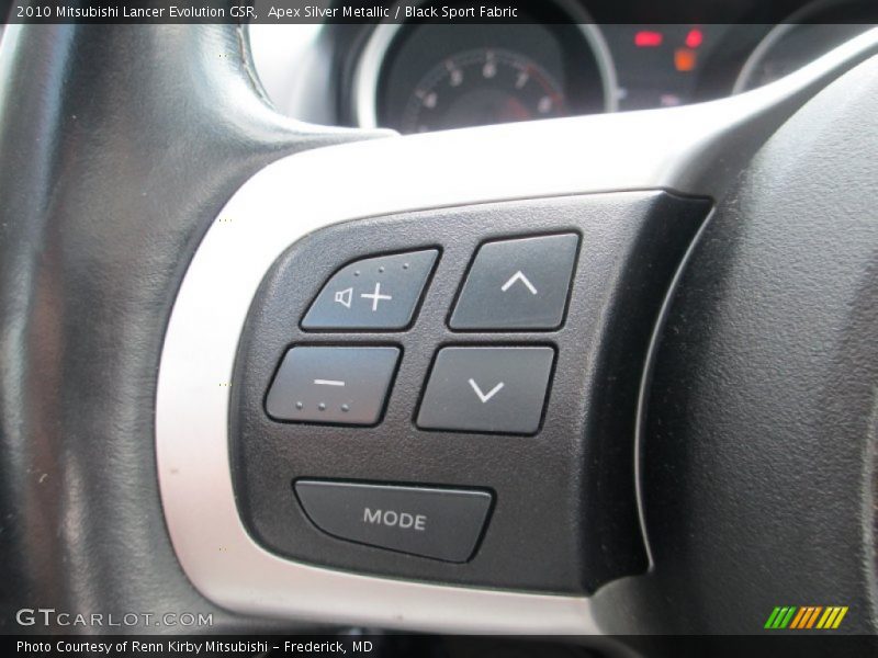 Apex Silver Metallic / Black Sport Fabric 2010 Mitsubishi Lancer Evolution GSR