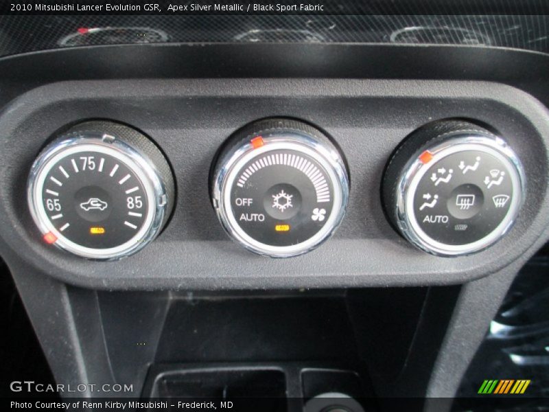 Apex Silver Metallic / Black Sport Fabric 2010 Mitsubishi Lancer Evolution GSR