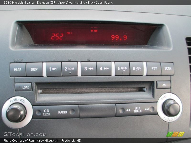 Apex Silver Metallic / Black Sport Fabric 2010 Mitsubishi Lancer Evolution GSR