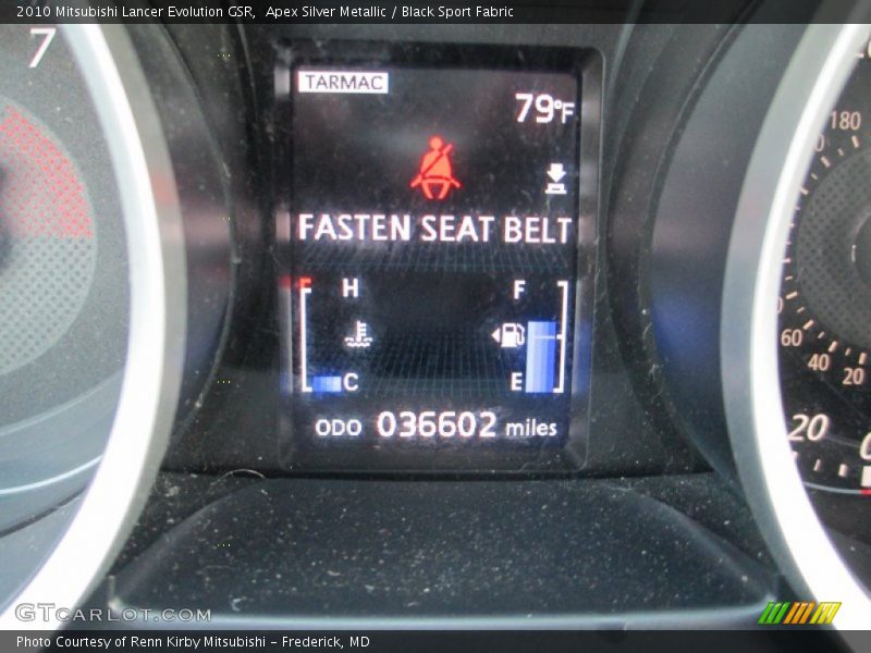 Apex Silver Metallic / Black Sport Fabric 2010 Mitsubishi Lancer Evolution GSR