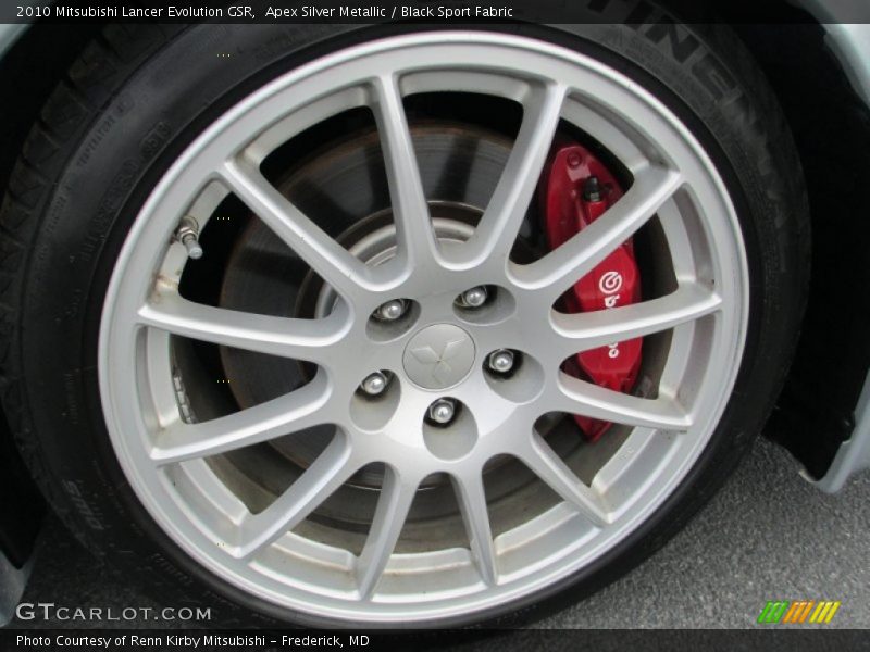 Apex Silver Metallic / Black Sport Fabric 2010 Mitsubishi Lancer Evolution GSR