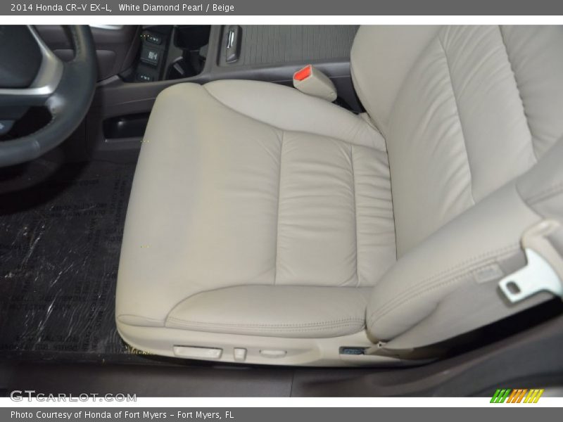 White Diamond Pearl / Beige 2014 Honda CR-V EX-L