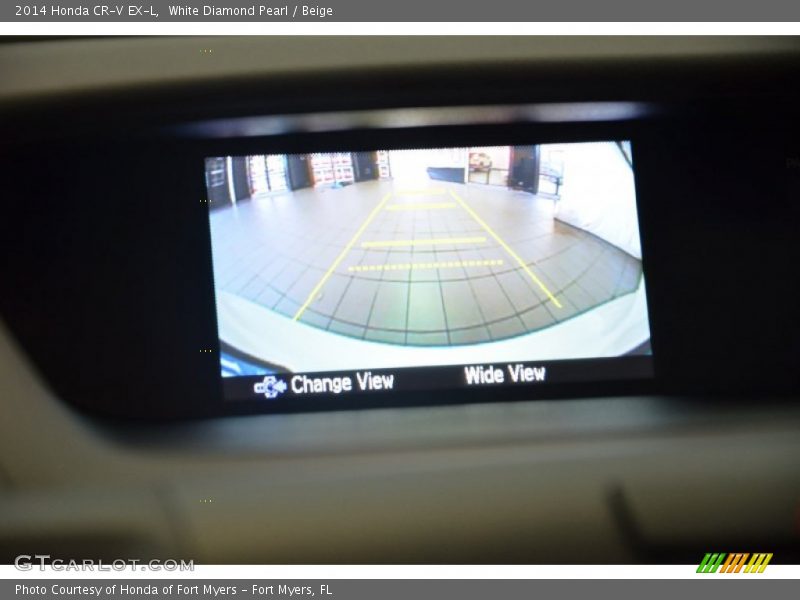 White Diamond Pearl / Beige 2014 Honda CR-V EX-L
