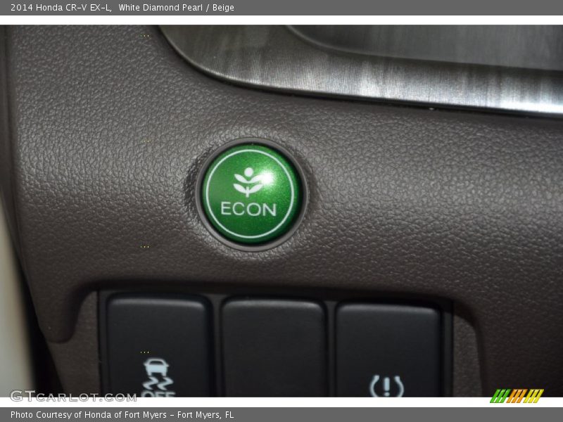 White Diamond Pearl / Beige 2014 Honda CR-V EX-L