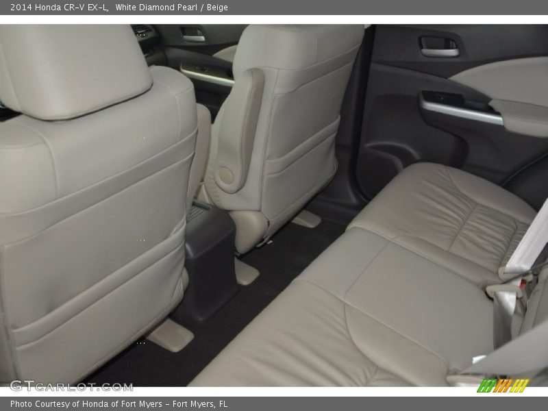 White Diamond Pearl / Beige 2014 Honda CR-V EX-L