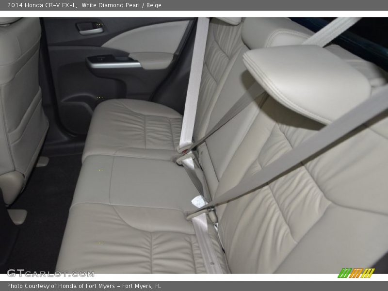 White Diamond Pearl / Beige 2014 Honda CR-V EX-L
