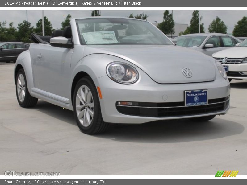 Reflex Silver Metallic / Titan Black 2014 Volkswagen Beetle TDI Convertible