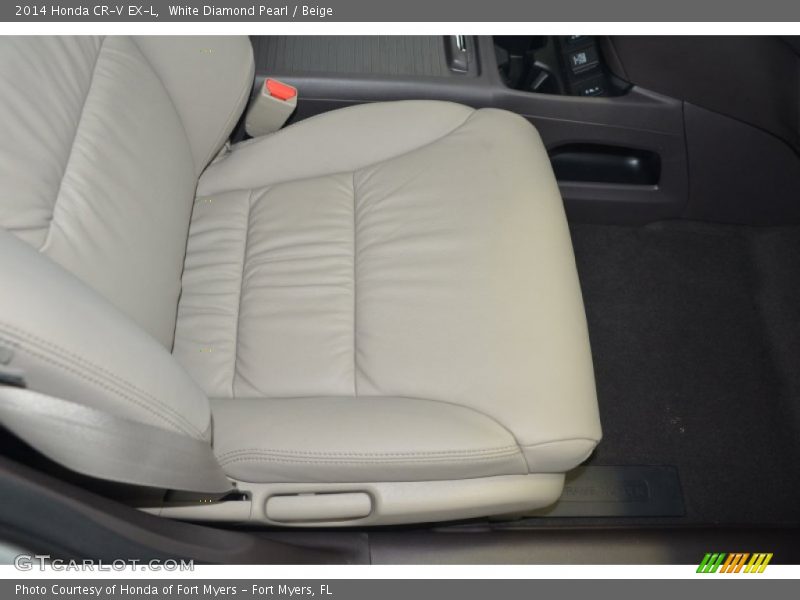 White Diamond Pearl / Beige 2014 Honda CR-V EX-L