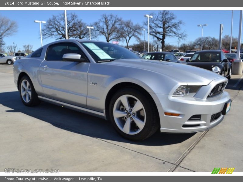 Ingot Silver / Charcoal Black 2014 Ford Mustang GT Coupe