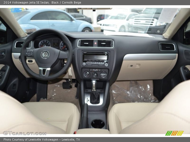 Black / Cornsilk Beige 2014 Volkswagen Jetta SE Sedan