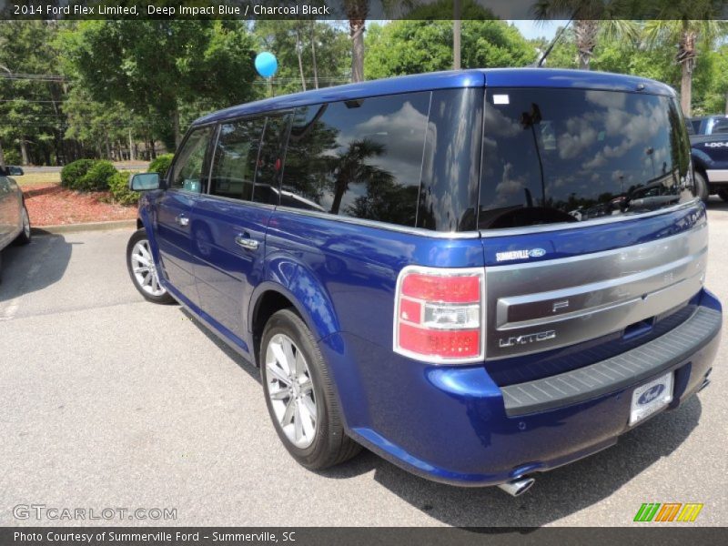 Deep Impact Blue / Charcoal Black 2014 Ford Flex Limited