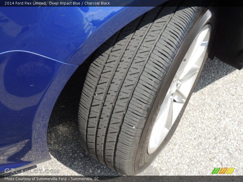Deep Impact Blue / Charcoal Black 2014 Ford Flex Limited