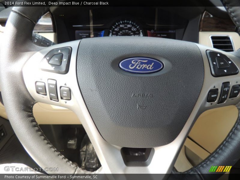 Deep Impact Blue / Charcoal Black 2014 Ford Flex Limited