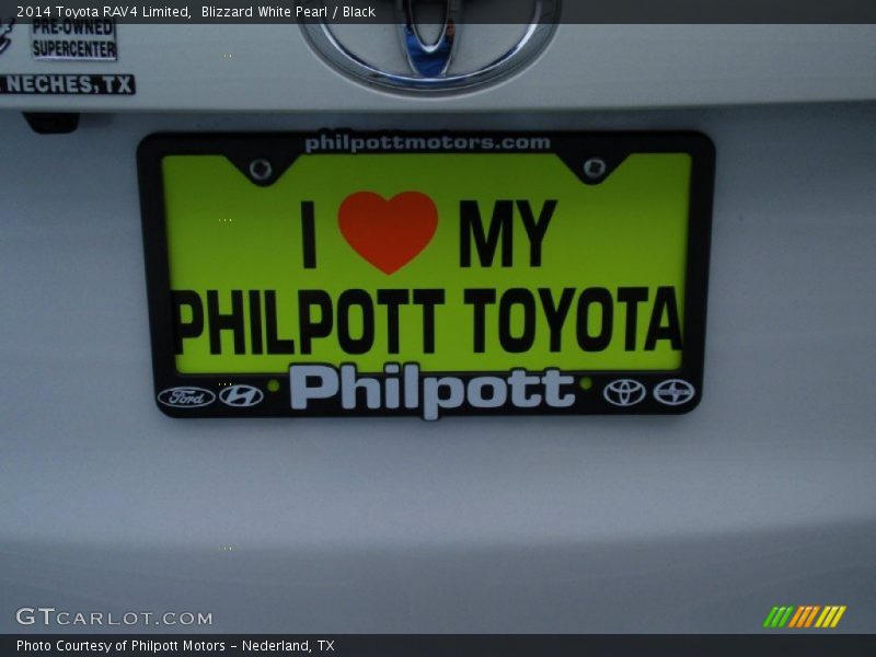 Blizzard White Pearl / Black 2014 Toyota RAV4 Limited