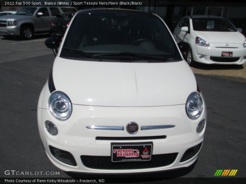 Bianco (White) / Sport Tessuto Nero/Nero (Black/Black) 2012 Fiat 500 Sport