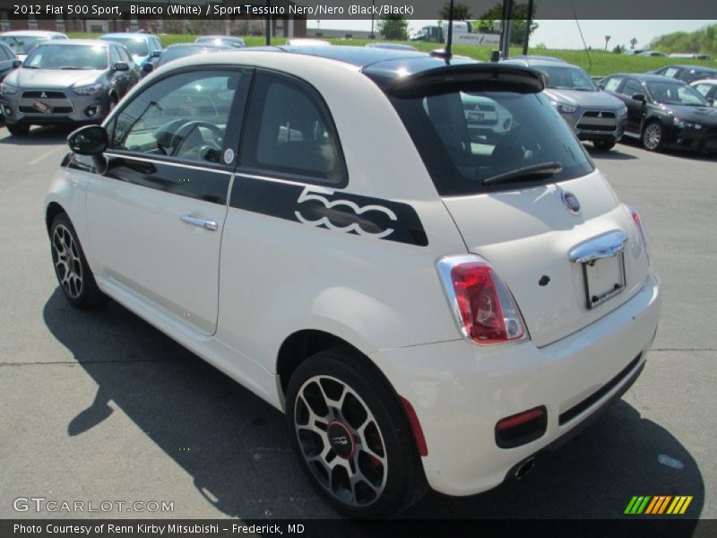 Bianco (White) / Sport Tessuto Nero/Nero (Black/Black) 2012 Fiat 500 Sport