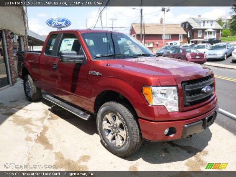 Sunset / Steel Grey 2014 Ford F150 STX SuperCab 4x4