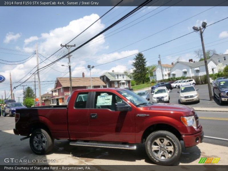 Sunset / Steel Grey 2014 Ford F150 STX SuperCab 4x4