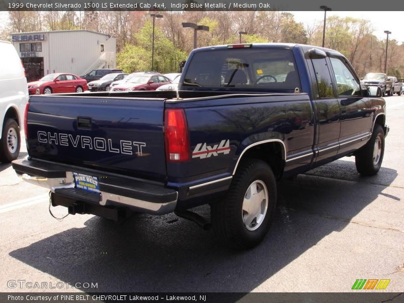 Indigo Blue Metallic / Medium Oak 1999 Chevrolet Silverado 1500 LS Extended Cab 4x4