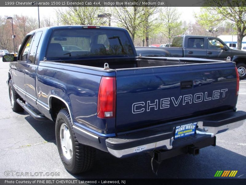 Indigo Blue Metallic / Medium Oak 1999 Chevrolet Silverado 1500 LS Extended Cab 4x4