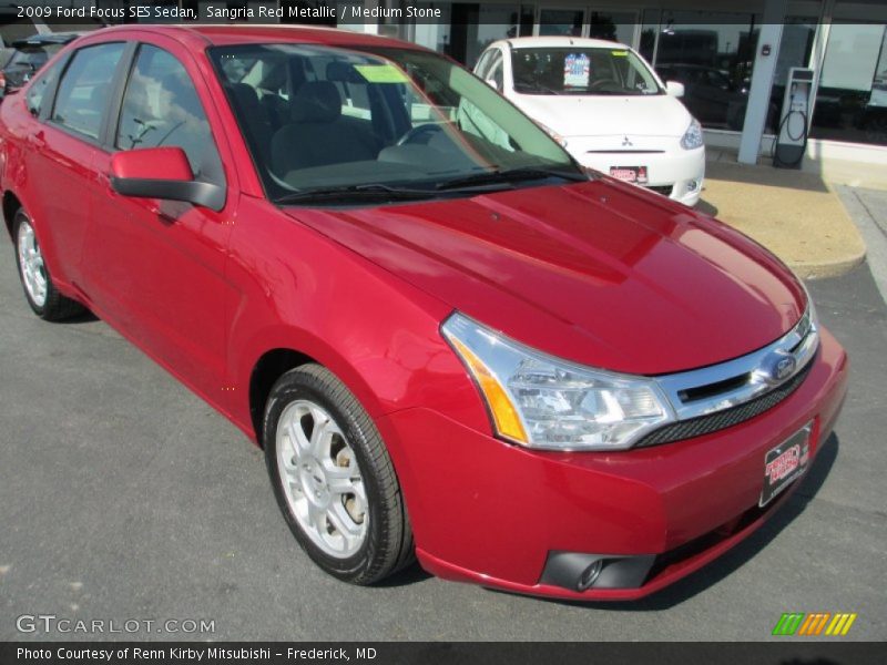 Sangria Red Metallic / Medium Stone 2009 Ford Focus SES Sedan