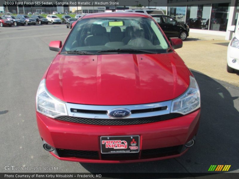 Sangria Red Metallic / Medium Stone 2009 Ford Focus SES Sedan