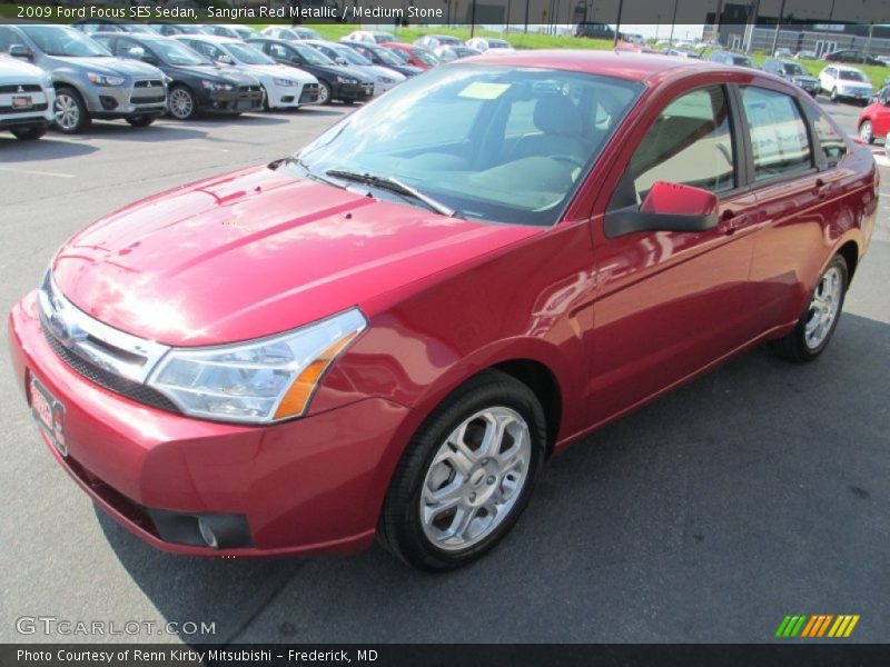 Sangria Red Metallic / Medium Stone 2009 Ford Focus SES Sedan