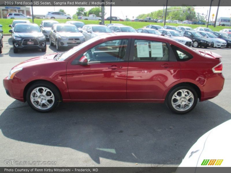 Sangria Red Metallic / Medium Stone 2009 Ford Focus SES Sedan