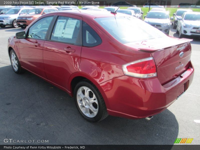 Sangria Red Metallic / Medium Stone 2009 Ford Focus SES Sedan