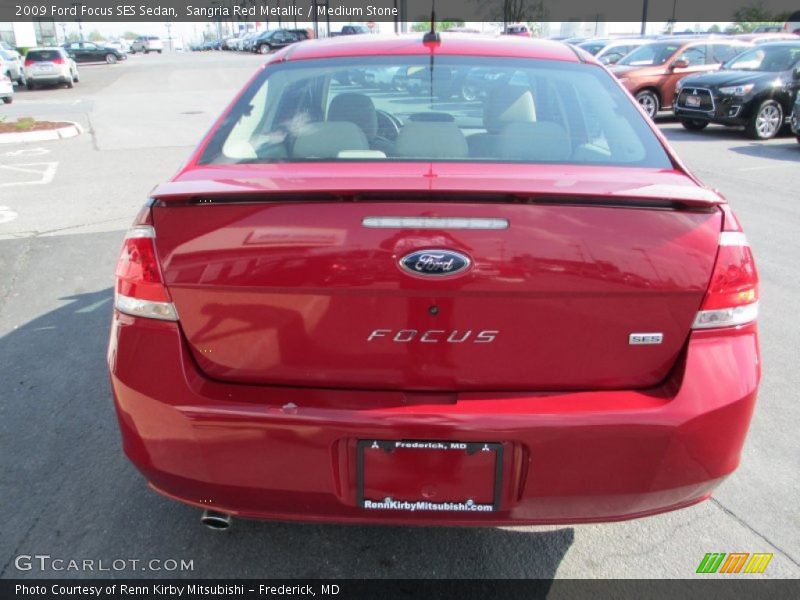 Sangria Red Metallic / Medium Stone 2009 Ford Focus SES Sedan