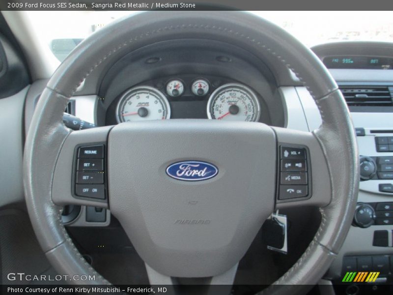 Sangria Red Metallic / Medium Stone 2009 Ford Focus SES Sedan