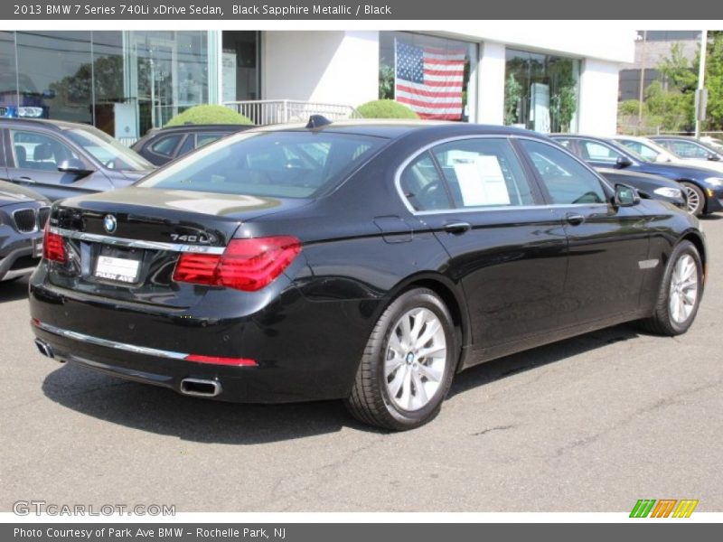 Black Sapphire Metallic / Black 2013 BMW 7 Series 740Li xDrive Sedan