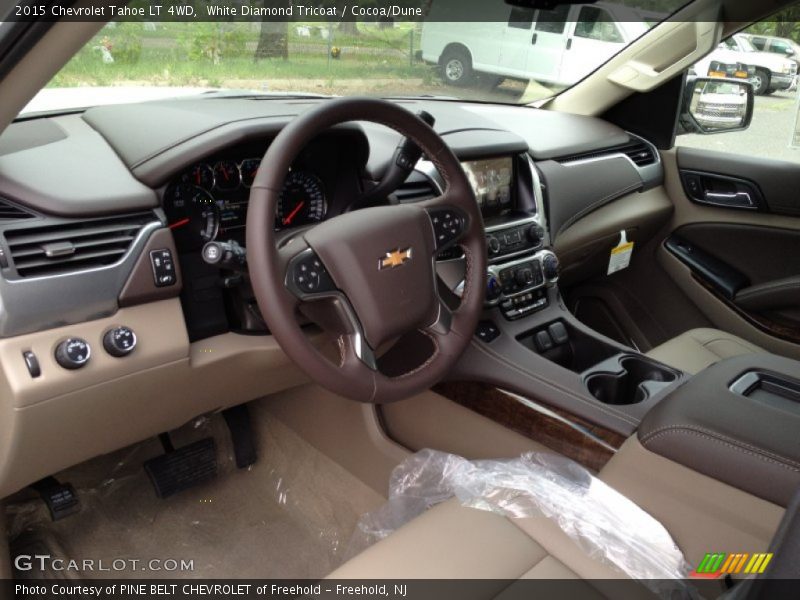 White Diamond Tricoat / Cocoa/Dune 2015 Chevrolet Tahoe LT 4WD
