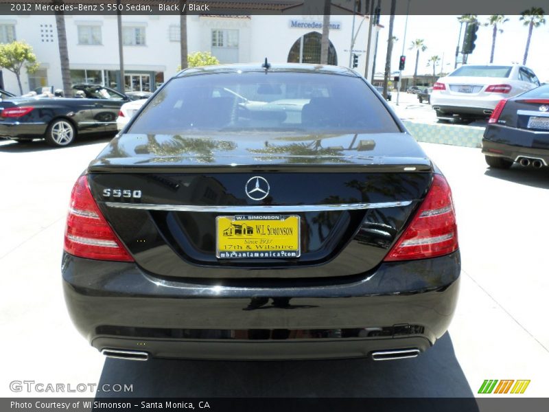 Black / Black 2012 Mercedes-Benz S 550 Sedan