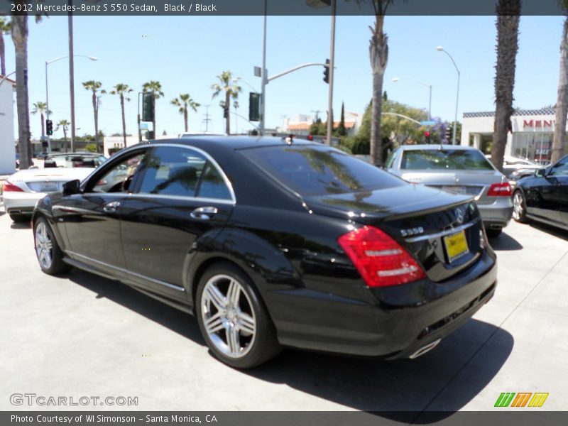 Black / Black 2012 Mercedes-Benz S 550 Sedan