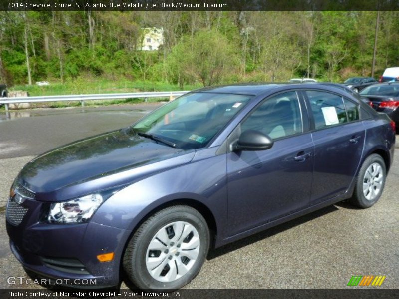Atlantis Blue Metallic / Jet Black/Medium Titanium 2014 Chevrolet Cruze LS