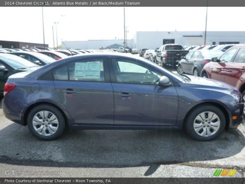 Atlantis Blue Metallic / Jet Black/Medium Titanium 2014 Chevrolet Cruze LS