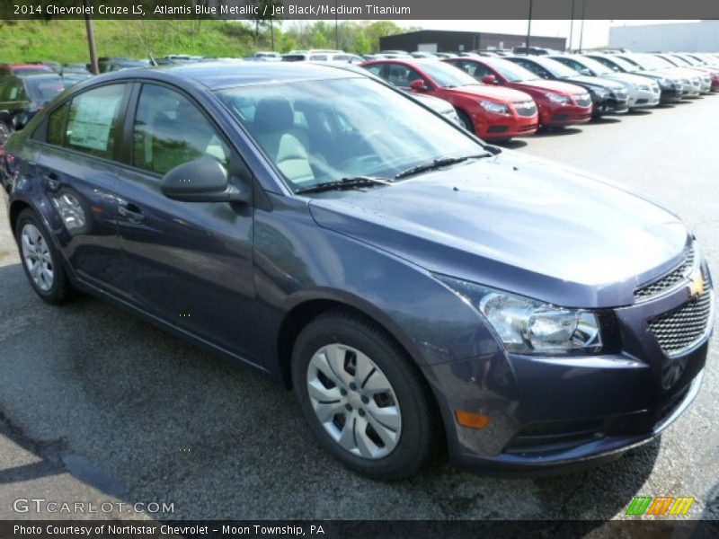 Atlantis Blue Metallic / Jet Black/Medium Titanium 2014 Chevrolet Cruze LS