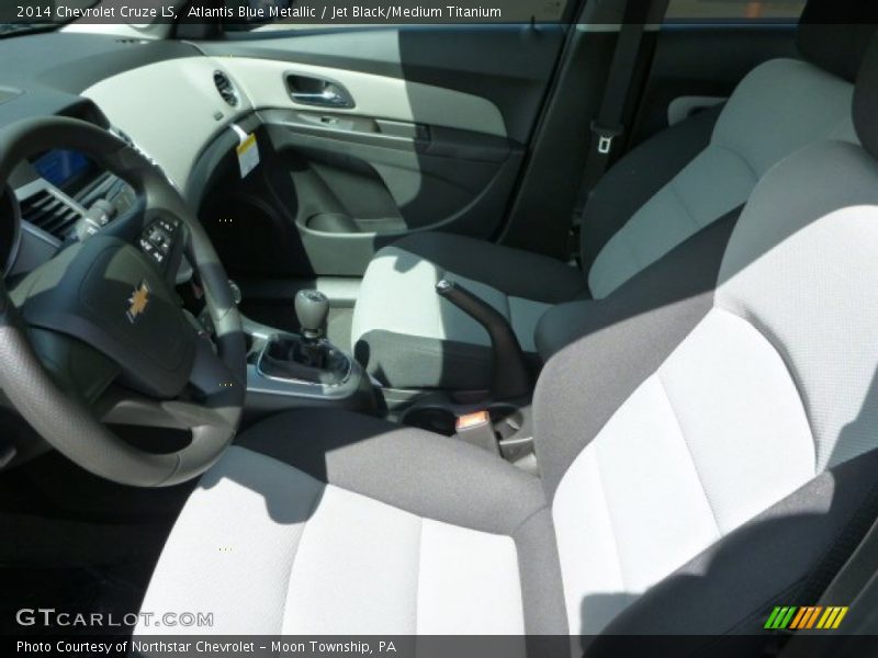 Atlantis Blue Metallic / Jet Black/Medium Titanium 2014 Chevrolet Cruze LS
