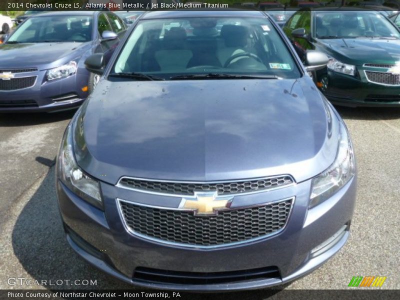 Atlantis Blue Metallic / Jet Black/Medium Titanium 2014 Chevrolet Cruze LS