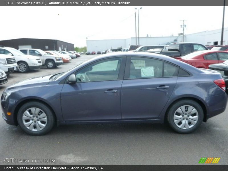 Atlantis Blue Metallic / Jet Black/Medium Titanium 2014 Chevrolet Cruze LS