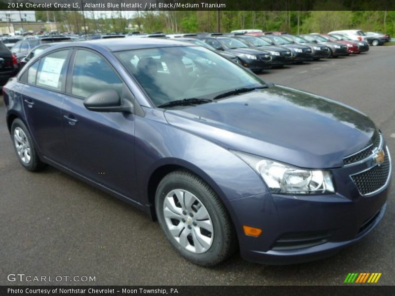Atlantis Blue Metallic / Jet Black/Medium Titanium 2014 Chevrolet Cruze LS