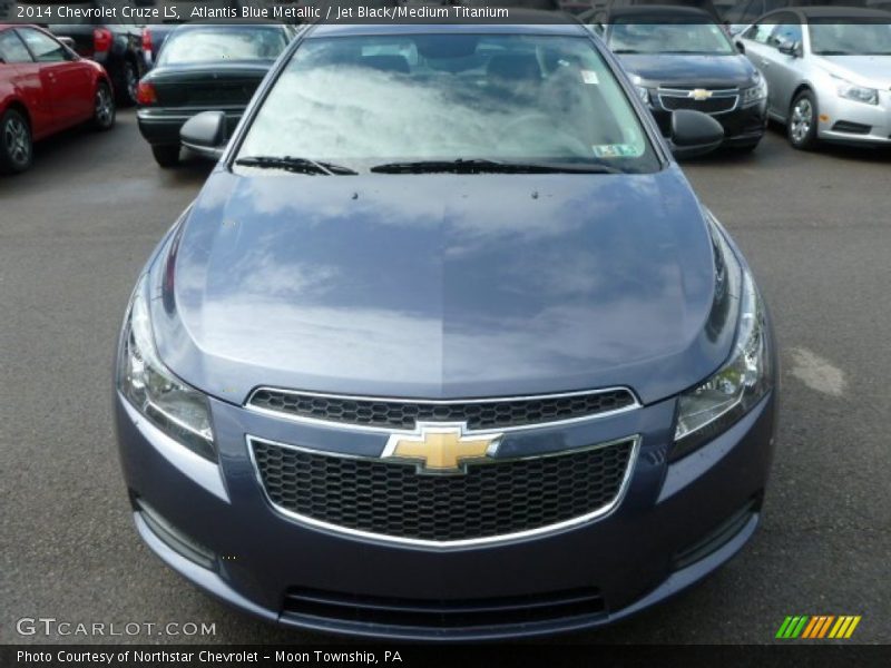 Atlantis Blue Metallic / Jet Black/Medium Titanium 2014 Chevrolet Cruze LS