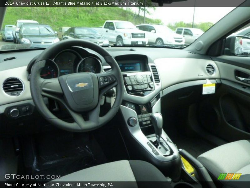Atlantis Blue Metallic / Jet Black/Medium Titanium 2014 Chevrolet Cruze LS