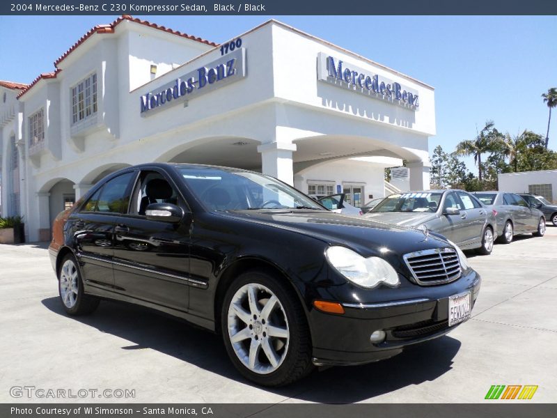 Black / Black 2004 Mercedes-Benz C 230 Kompressor Sedan