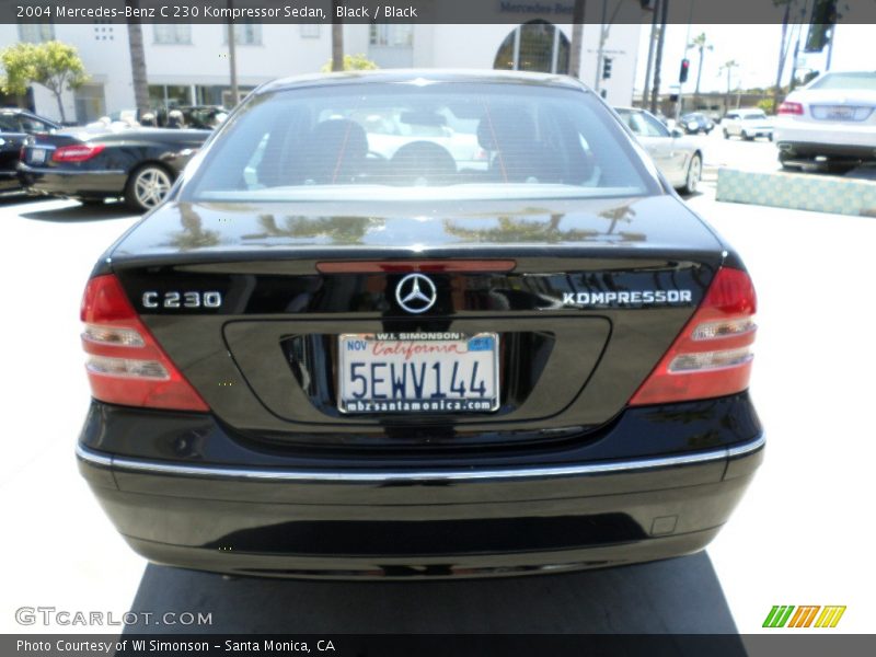 Black / Black 2004 Mercedes-Benz C 230 Kompressor Sedan
