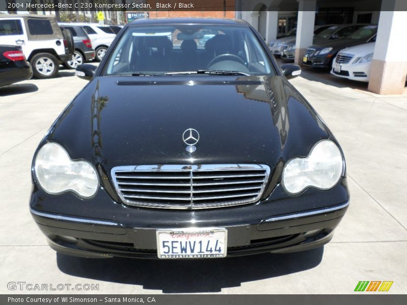 Black / Black 2004 Mercedes-Benz C 230 Kompressor Sedan
