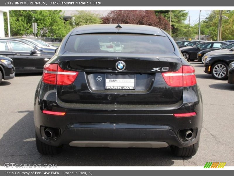 Black Sapphire Metallic / Black 2012 BMW X6 xDrive35i